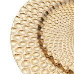 13 in Peacock Plastic Charger Plate (Gold) - Image 3